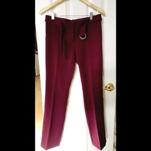 The Limited Drew Fit Pants with Belt in Wine